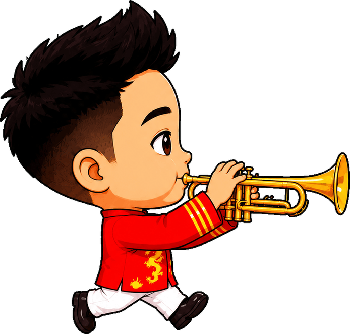 Q-version Adam running with a trumpet